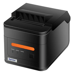 طابعة إيصالات حرارية مطبخ Xprinter XP-A300L مقاس 80مم، سرعة 300مم/ث، USB+LAN+WiFi، قابس إسرائيلي، أسود